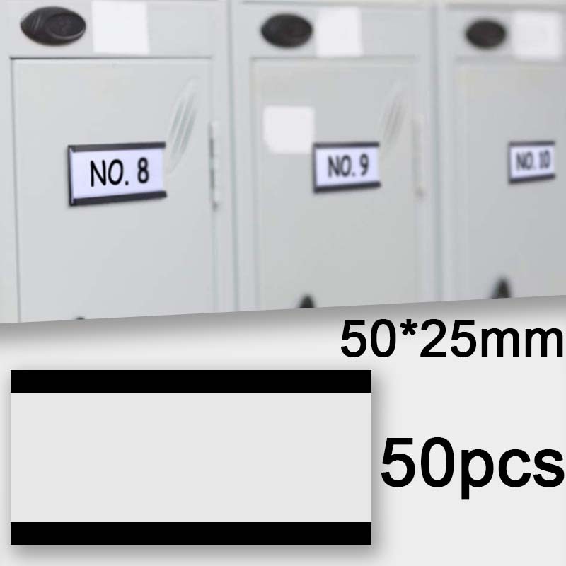 

50pcs 50x25mm Magnetic Label Magnet Dirak Price Tag Magnetik Name Tag Price Tag Magnetik