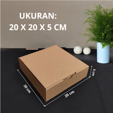 

(10Pcs) Kardus Eflute Karton Box Kotak Kue Hampers 20 cm x 20 cm x 5 cm