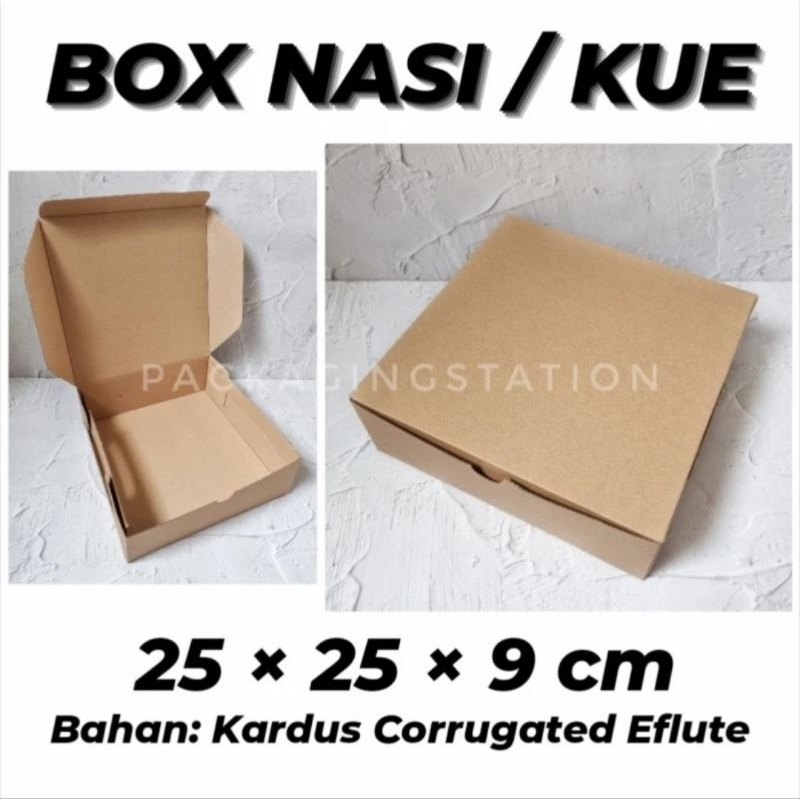 

(MIN ORDER 10) DUS NASI 25x25x9 / BOX CATERING / BOX NASI KOTAK