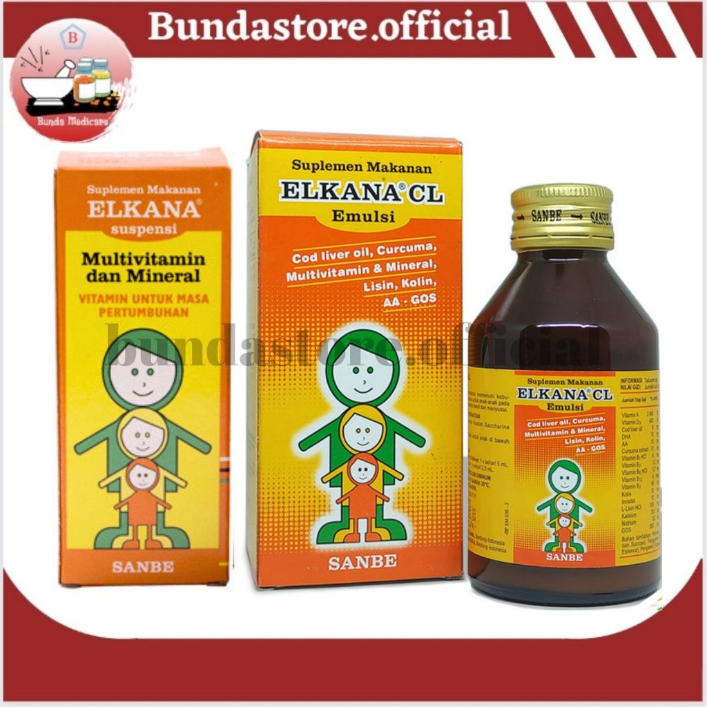 Elkana Sirup 60ml / Elkana CL 120 ml - Vitamin Anak - Multivitamin