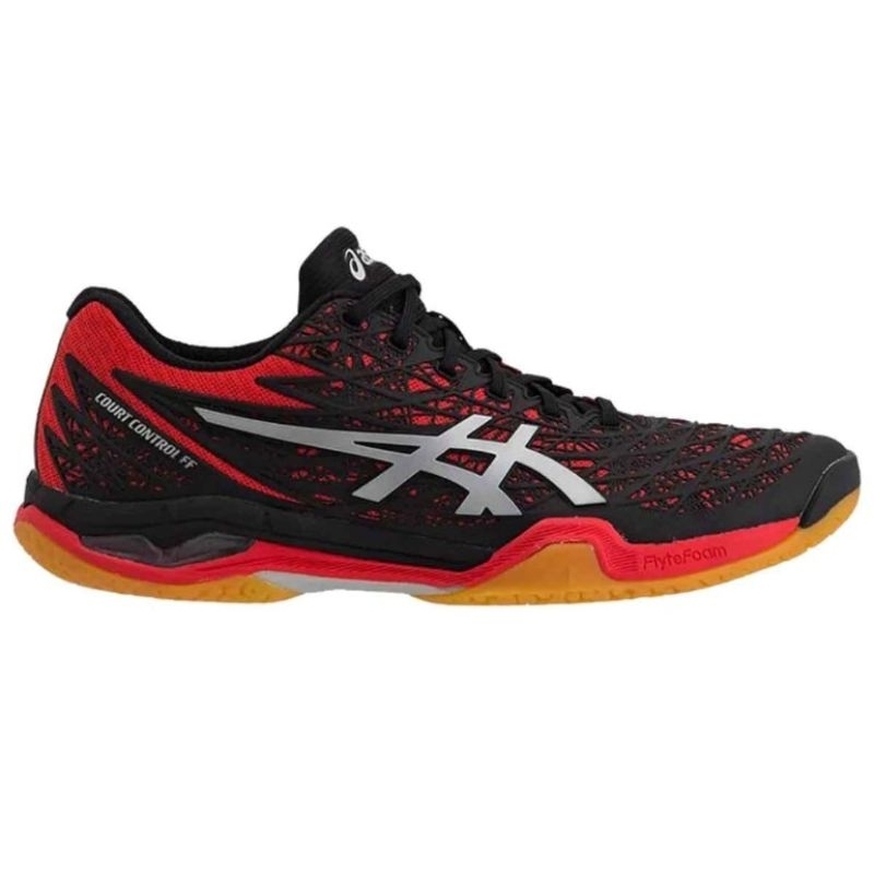 Sepatu Asics Court Control FF Black Red Olahraga Badminton Men's