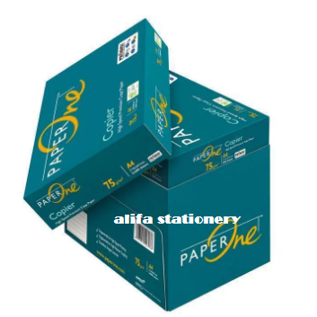 

kertas HVS A4 paperone 75 gr 1 dus isi 5 rim