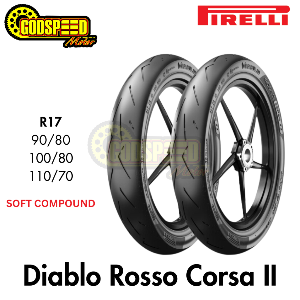 Ban Luar Tubeless Pirelli Rosso Corsa 2 Corsa II Road Race Soft Compound Ninja GSX CBR MX king Jupit