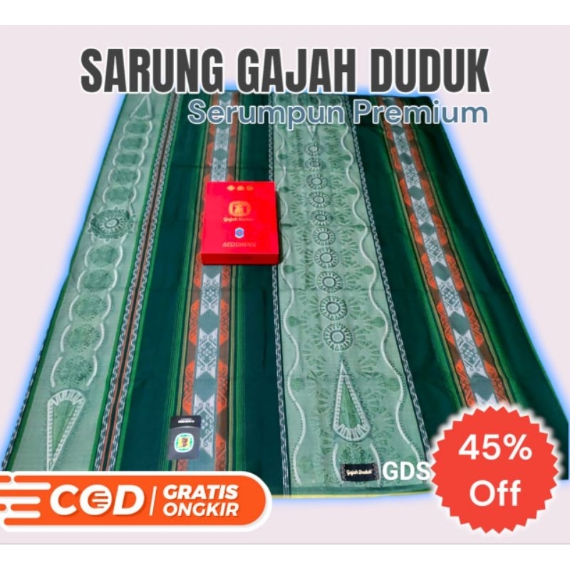 SARUNG GAJAH DUDUK SERUMPUN JACQUARD PREMIUM ORIGINAL MOTIF FULL SONGKET KEKINIAN TERBARU