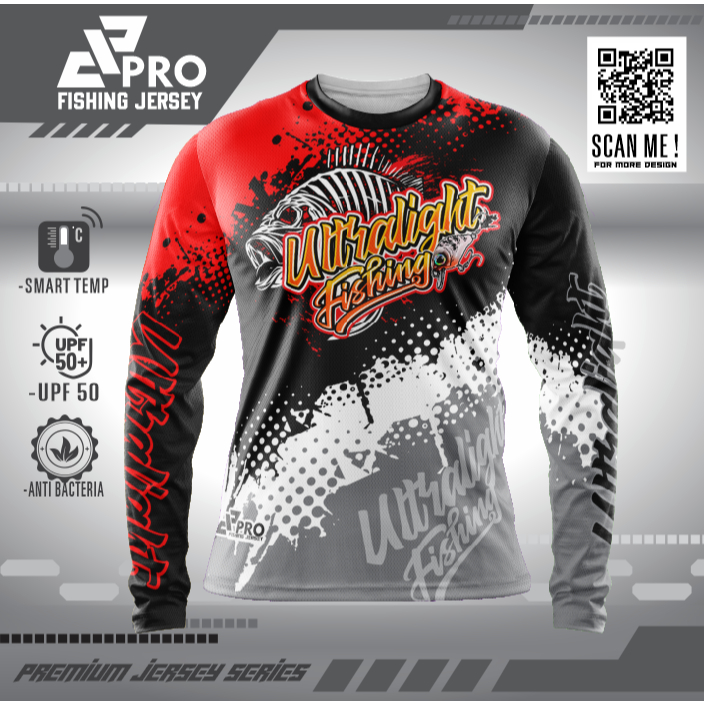 Jersey Mancing Ultralight Fishing bisa custom nama dan logo