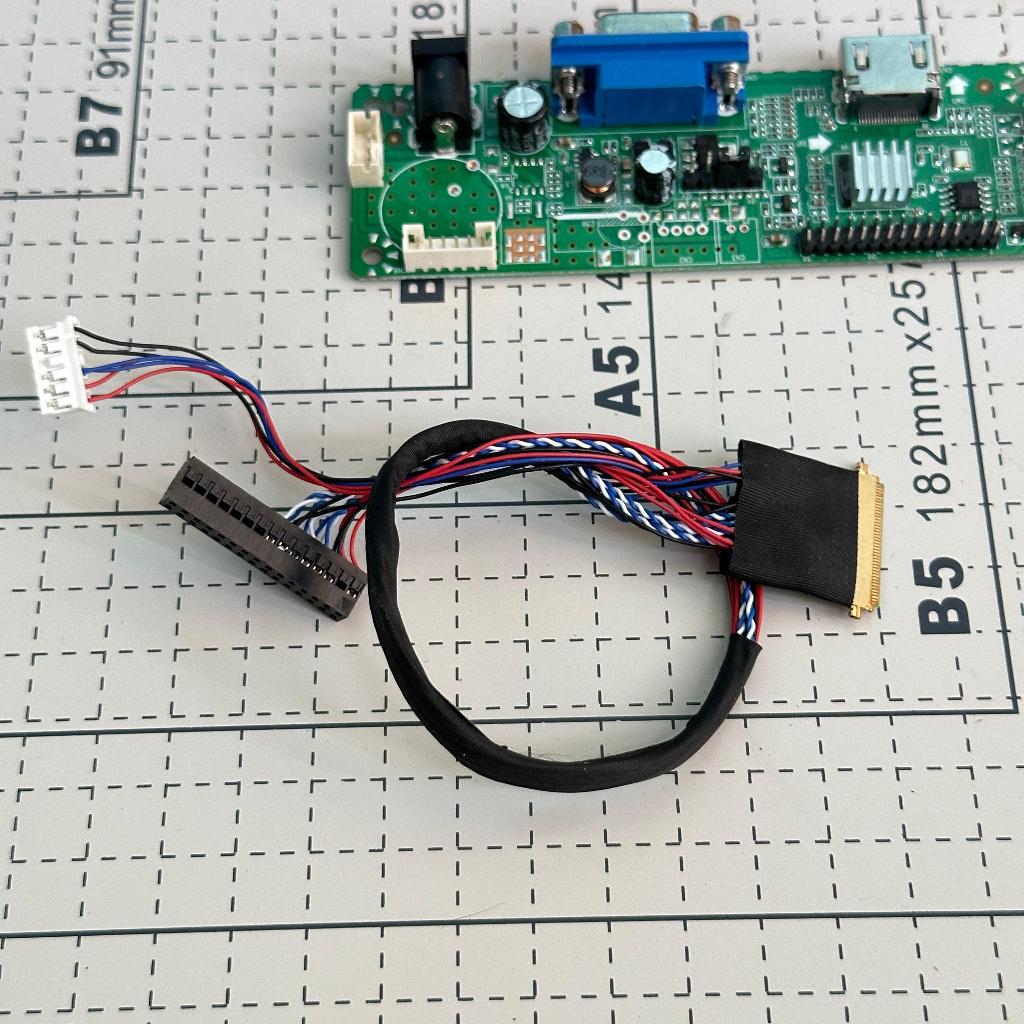 Kabel LVDS Panel Layar Laptop LVDS IPEX 40 PIN Untuk Board Universal - SInge Chanel - Dual Chanel IP