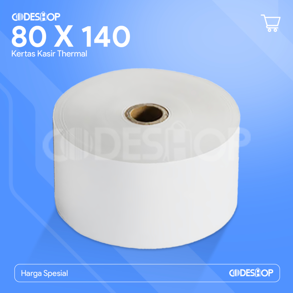 

Codeshop Kertas Thermal 80x140 mm Struk Parkir Antrian Bank Perkantoran