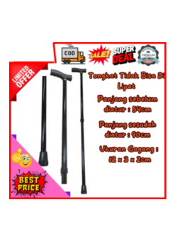 Aurabaik Tongkat Jalan Lipat Orang Tua Lansia Tongkat Lipat Bantu Jalan Lansia Orang Tua Manula Kaki