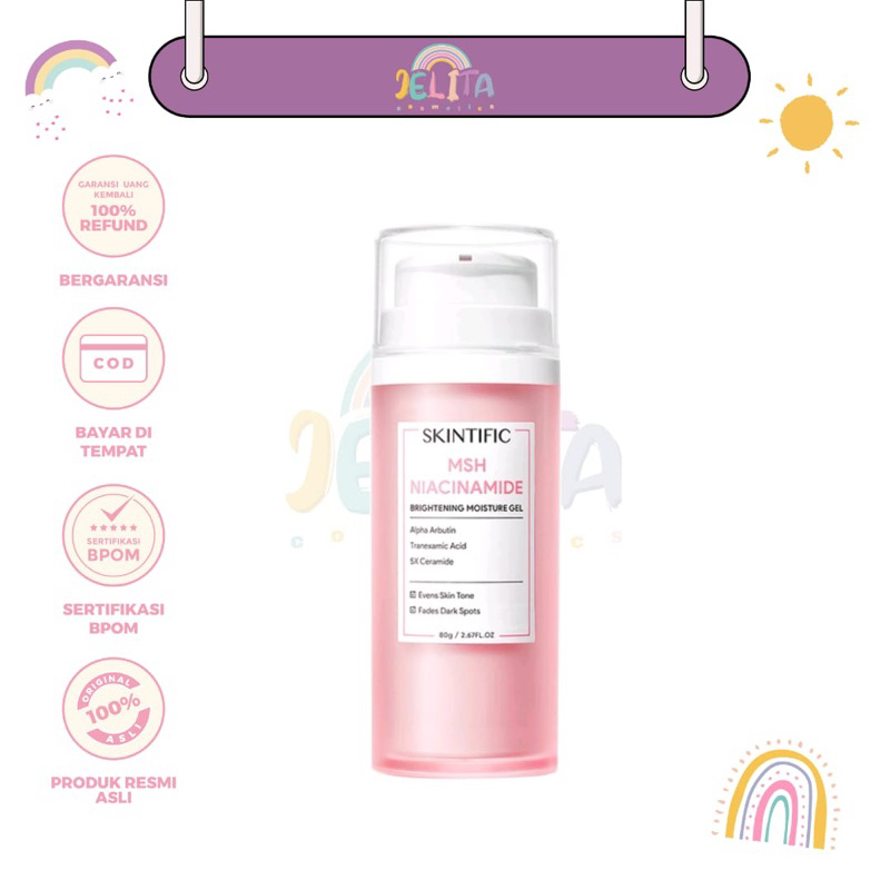 𝓳𝓮𝓵𝓲𝓽𝓪 -【BIG SIZE 80gr】SKINTIFIC MSH Niacinamide Brightening Moisture Gel 80g Niacinamide Moisturize
