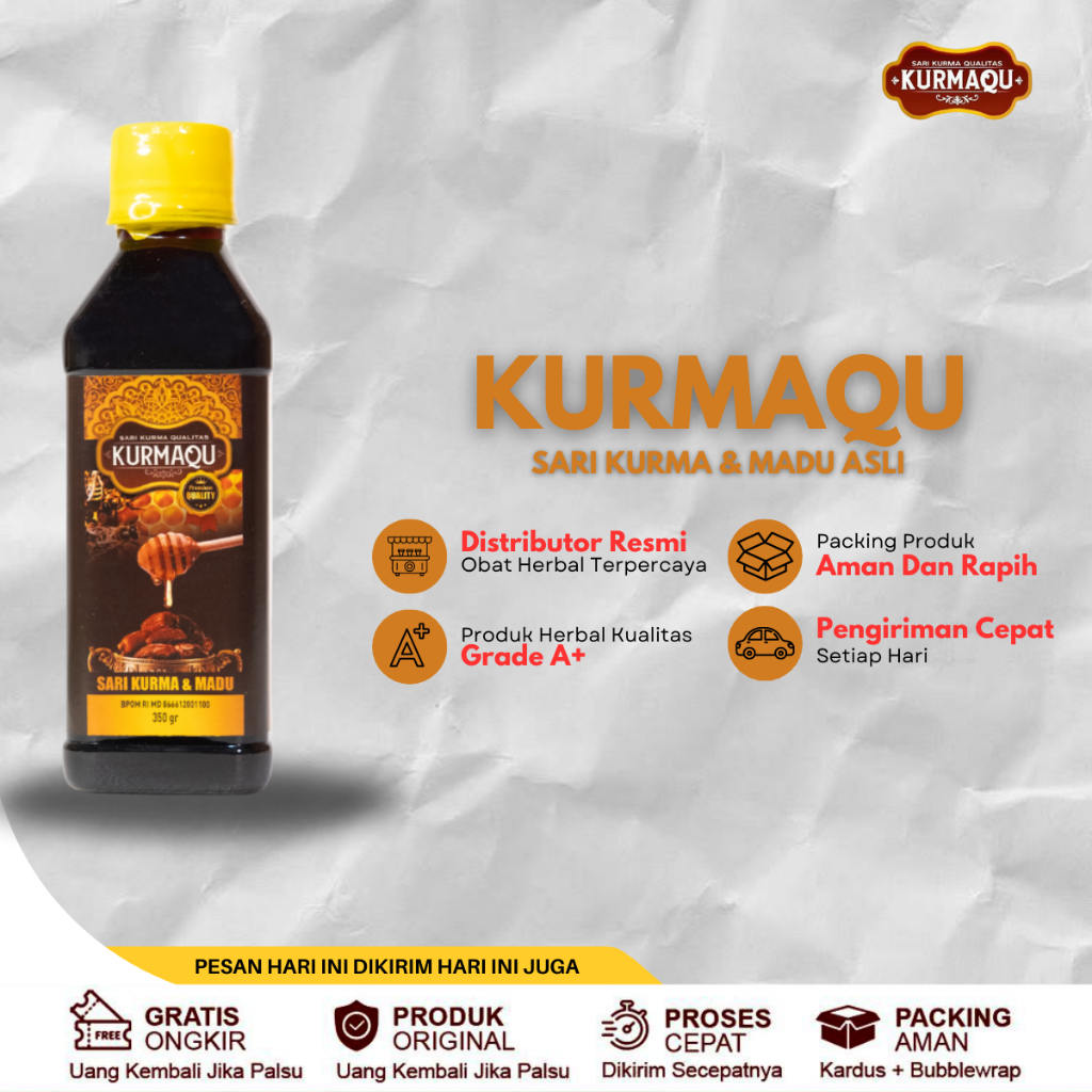 Kurmaqu Original - Madu Qurmaku Asli, Kurmaqu Sari Kurma, Berkhasiat Atasi Segala Macam Penyakit Den
