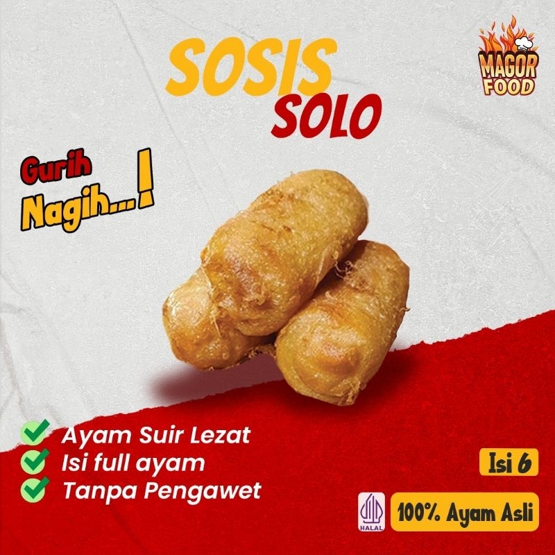 

MAGOR FOOD FROZEN FOOD SOSIS SOLO SUPER BESAR ISI AYAM GURIH