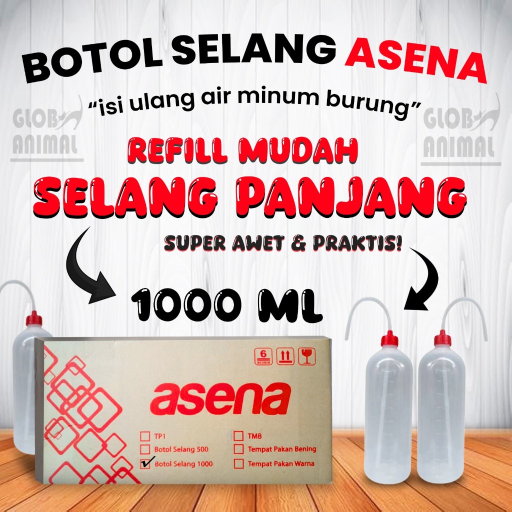 BOTOL SELANG 1 LITER 1 DUS 28PCS wadah refill air minum burung