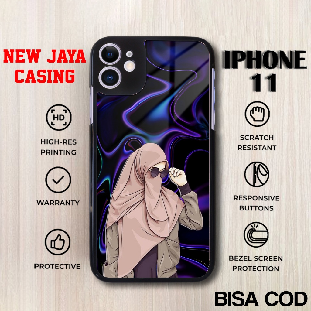 Case Iphone 11 Terbaru Hijab Cute Hologram Casing Iphone 11 Hardcase Softcase Glossy Kesing Terlaris
