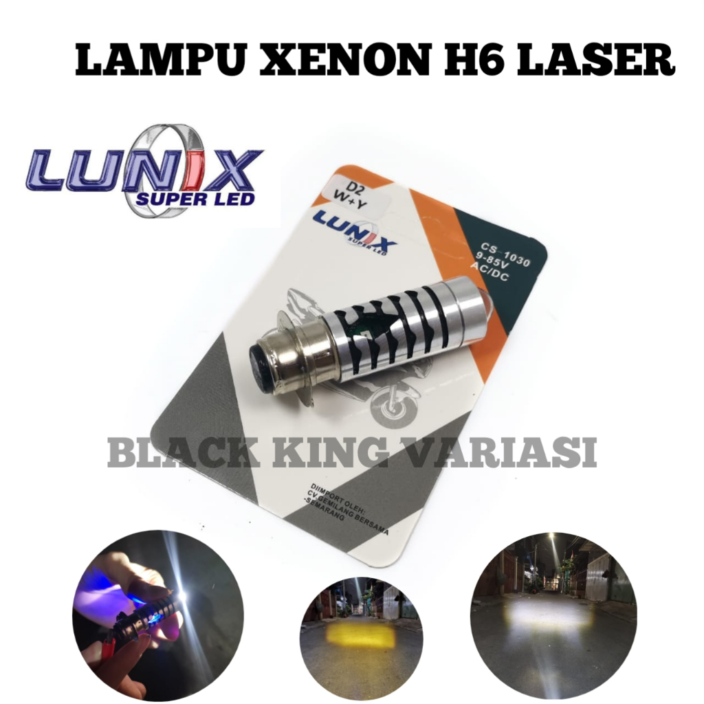 Lampu Utama H6 LED Lampu Depan H6 H4 Lampu Laser Gun Motor LED Ac Dc Lampu Utama