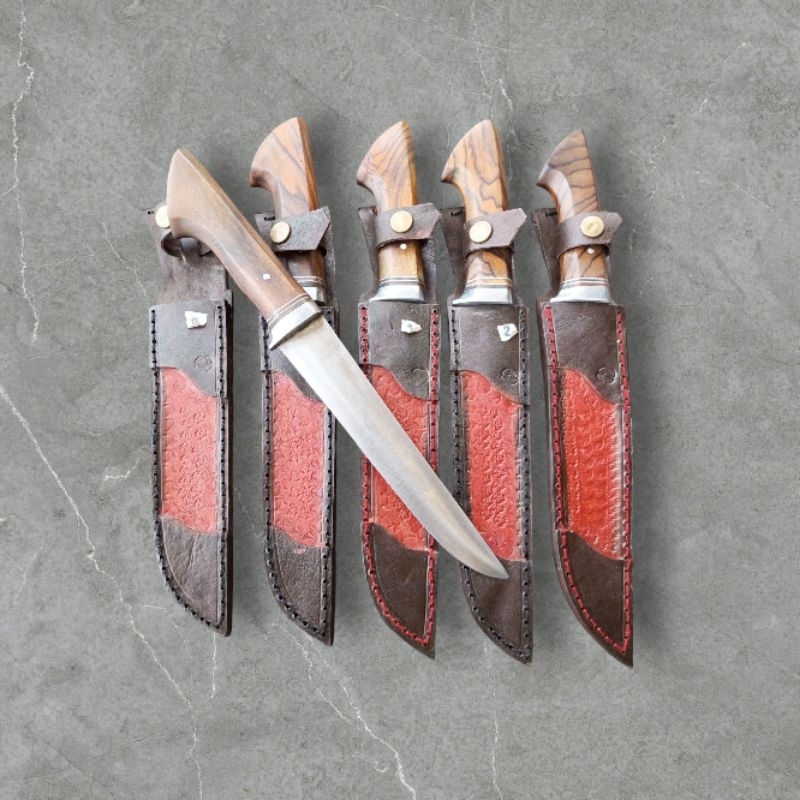 Pisau Sembelih Modern Bohler K110 kulit sapi asli