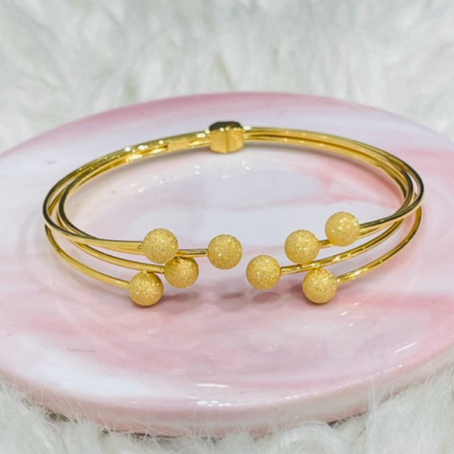 gelang tinju bola bola pasir mewah elegant emas asli kadar 875