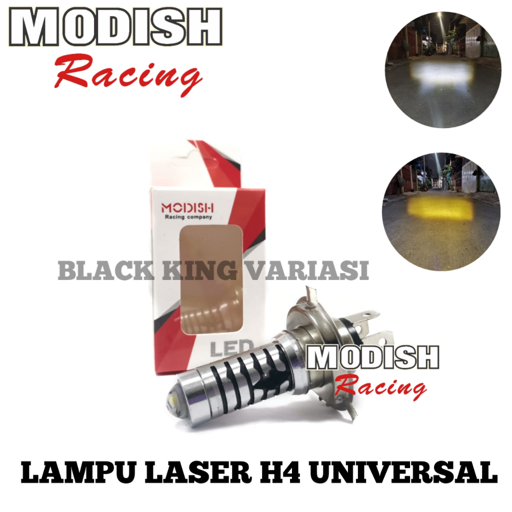Lampu Laser H4 Lampu LED H4 Laser Bohlam Lampu Depan LED H4 Universal Lampu Utama H4 Motor Mobil