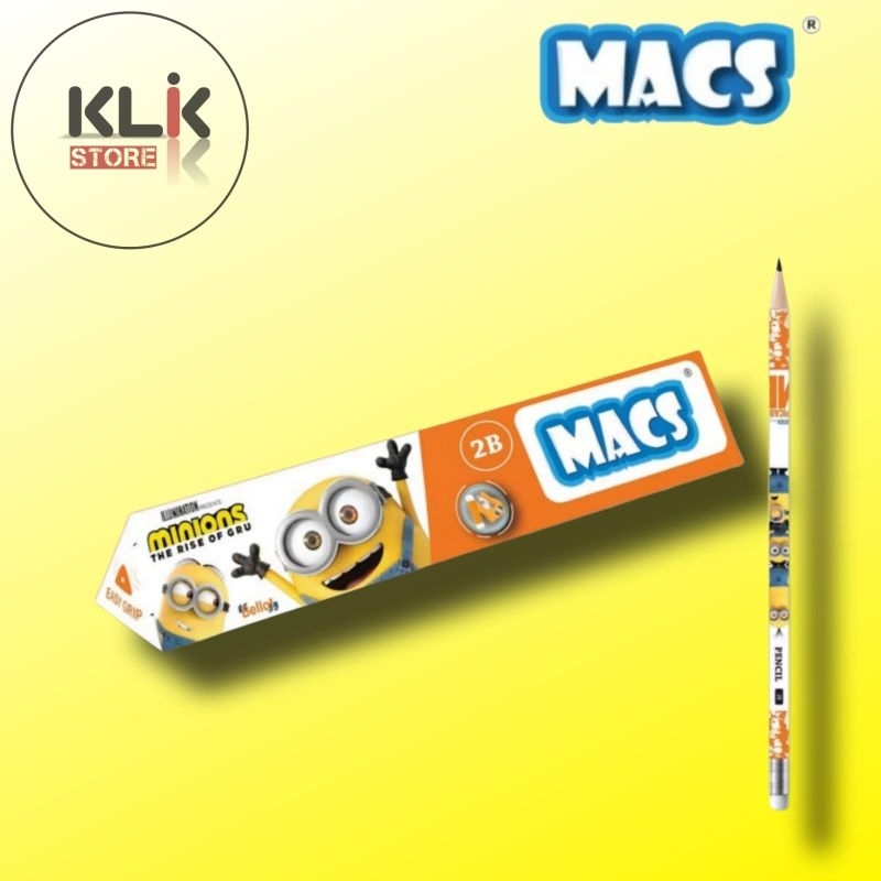 

Pensil 2B MACS Minion Isi 12 pcs