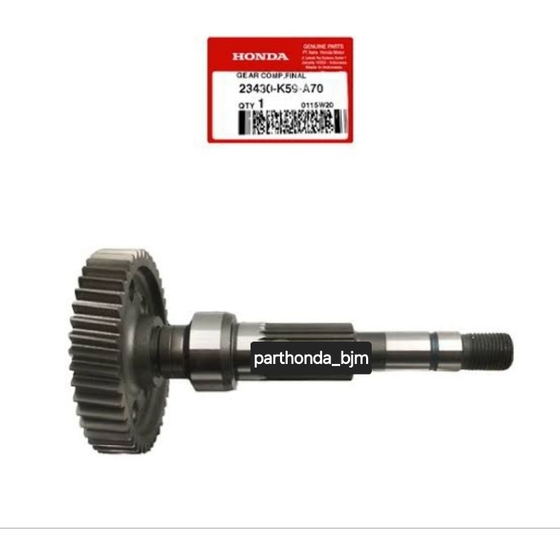 23430-K59-A70 Gear Comp Final VARIO 150 SMARTKEY AS RODA BELAKANG VARIO 125 LED RETING PISAH AS RODA