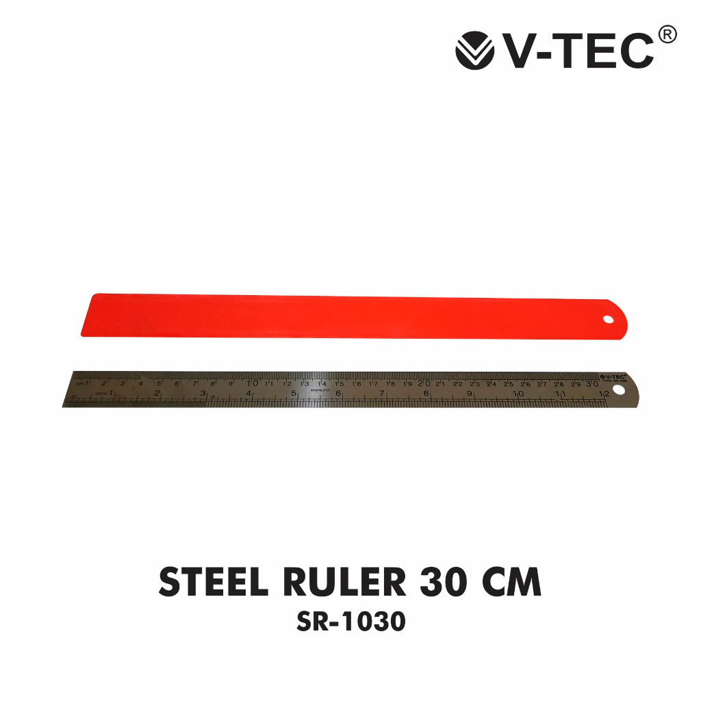 

Penggaris Besi V-TEC 30cm Stainless Scale Ruler