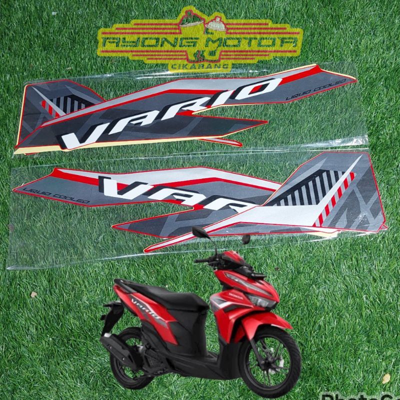 Striping Honda New Vario 125 LED 2022 Merah Original