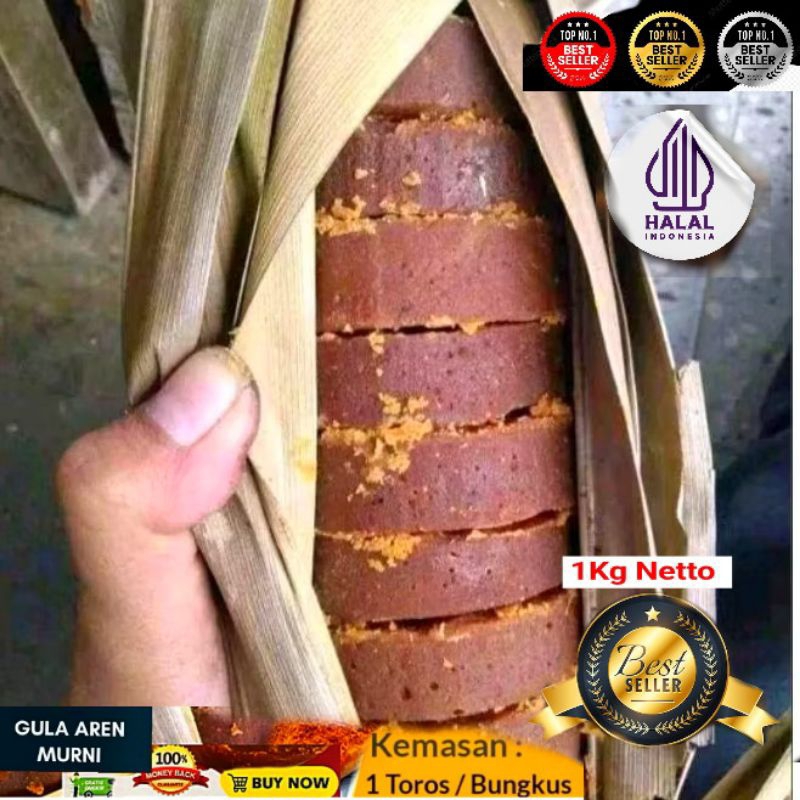

Gula Aren Asli Bungkus Daun 1 kg Organik Tanpa Campuran