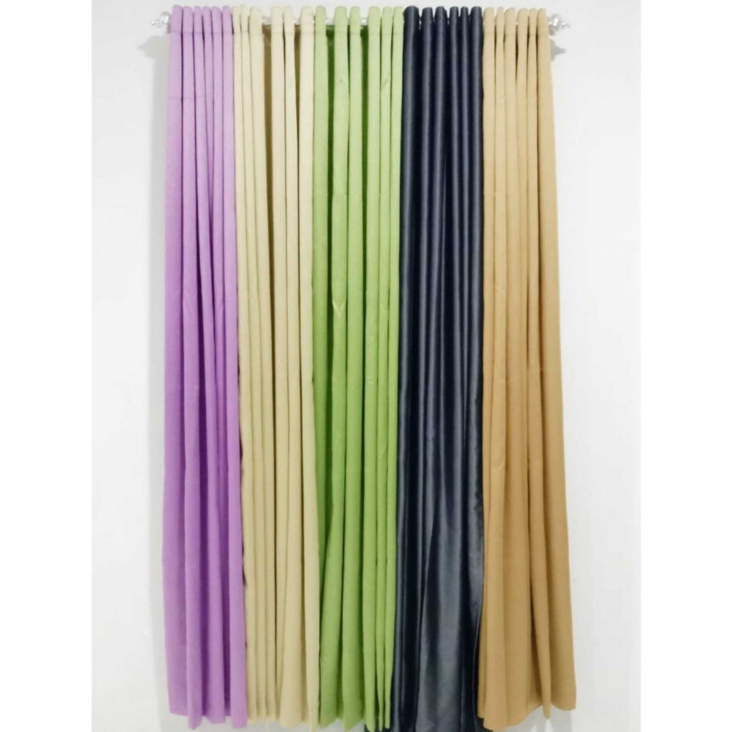 TIRAI PINTU DAN GORDEN JENDELA POLOS EMBOS SMOKERING KORDEN DENGAN 10 VARIAN WARNA COKLAT PINK HIJAU