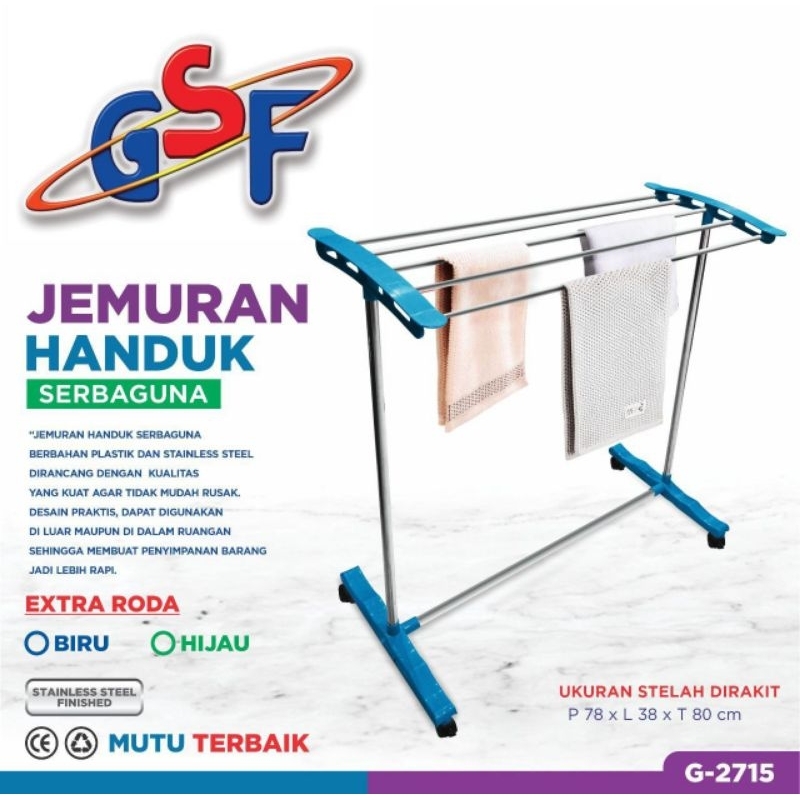 Jemuran handuk GSF roda serbaguna