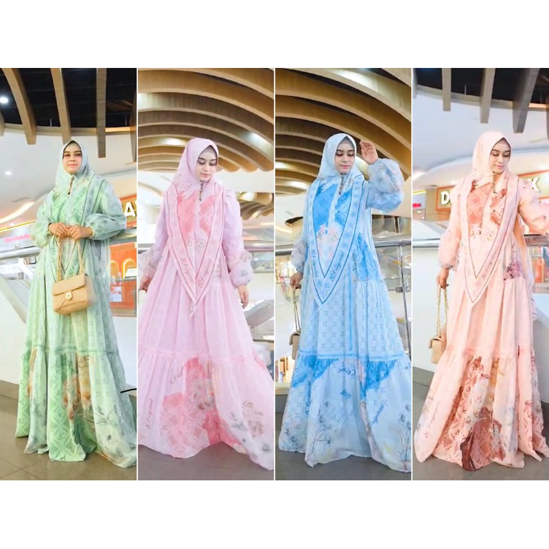 LIVIA series syari ac-original gamis ceruty jumbo