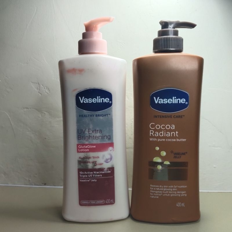 Vaseline handbody lotion 400ml cocoa Radiant intensive care dan uv extra brightening gluta glow