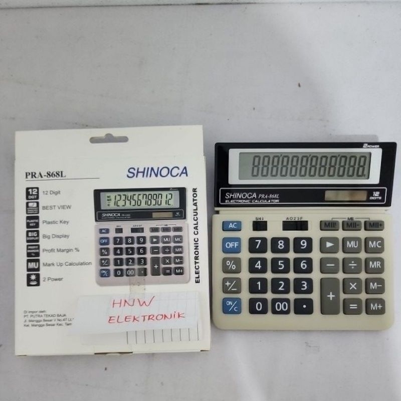 

kalkulator calculator 12 digit shinoca 868L