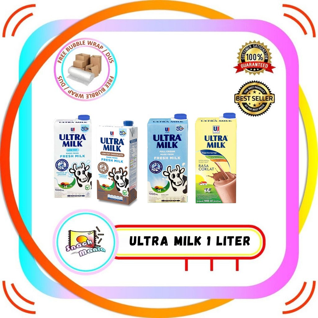 

Susu Ultra Milk Susu UHT Coklat Full Cream Low Fat ~ 1000 ML