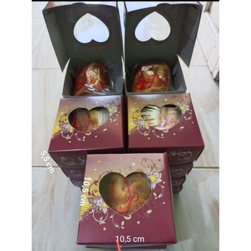 

[100pc] Box Donat 1 Floris Dus Kemasan Snack Donat