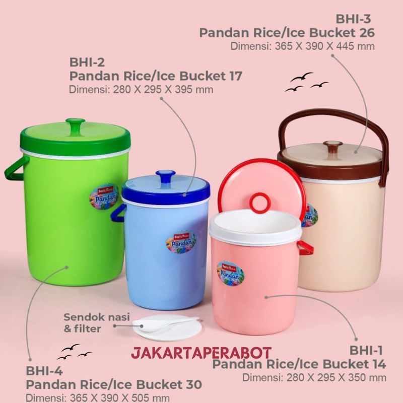 BASIC HOME LION STAR Termos Nasi Es 14 17 26 30 Liter Pandan Rice / Rice Ice Bucket  14 Lt 17 Lt 26 