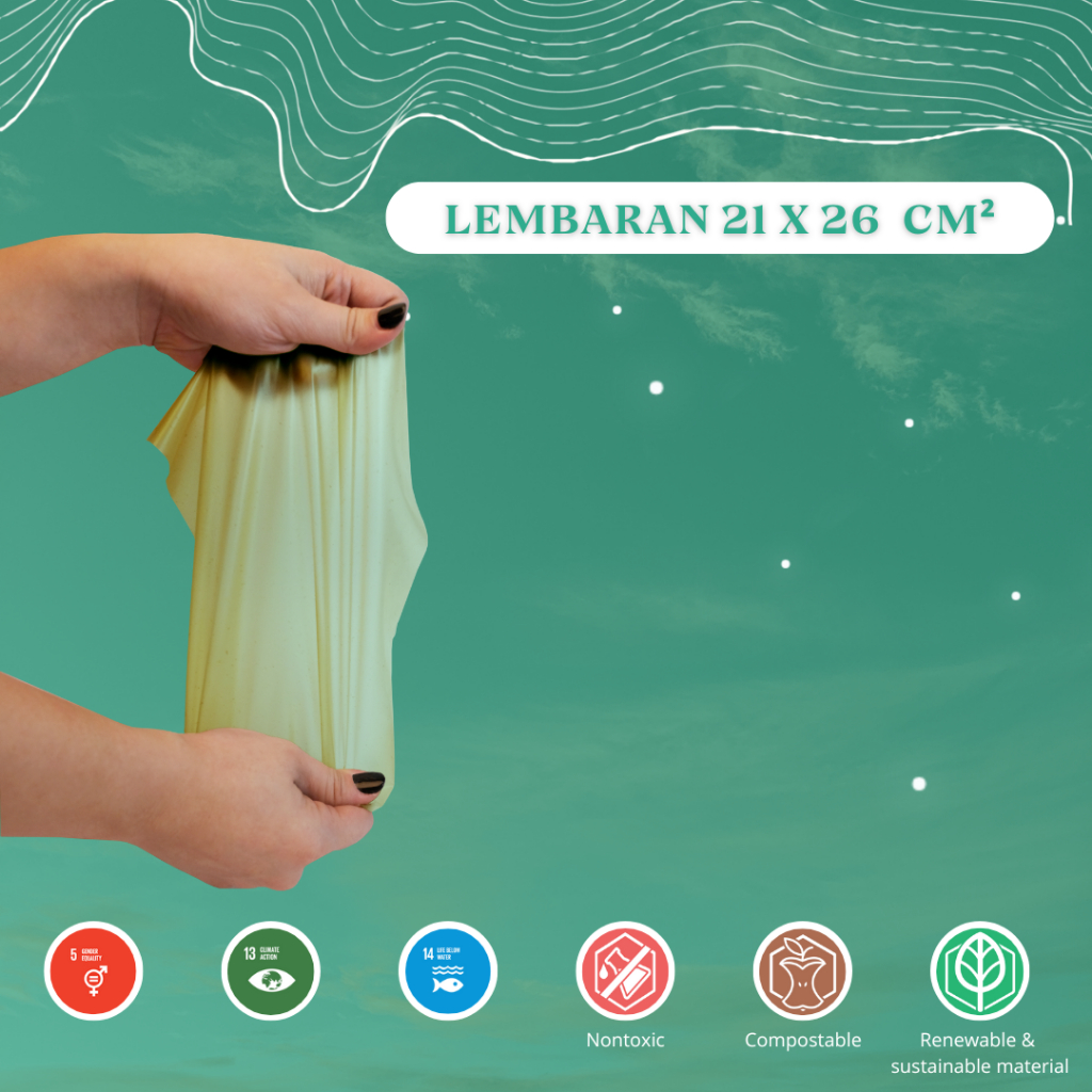 

Biopac Lembaran Kemasan Ramah lingkungan / Biodegradable / Pembungkus - 21 x 26 Cm²