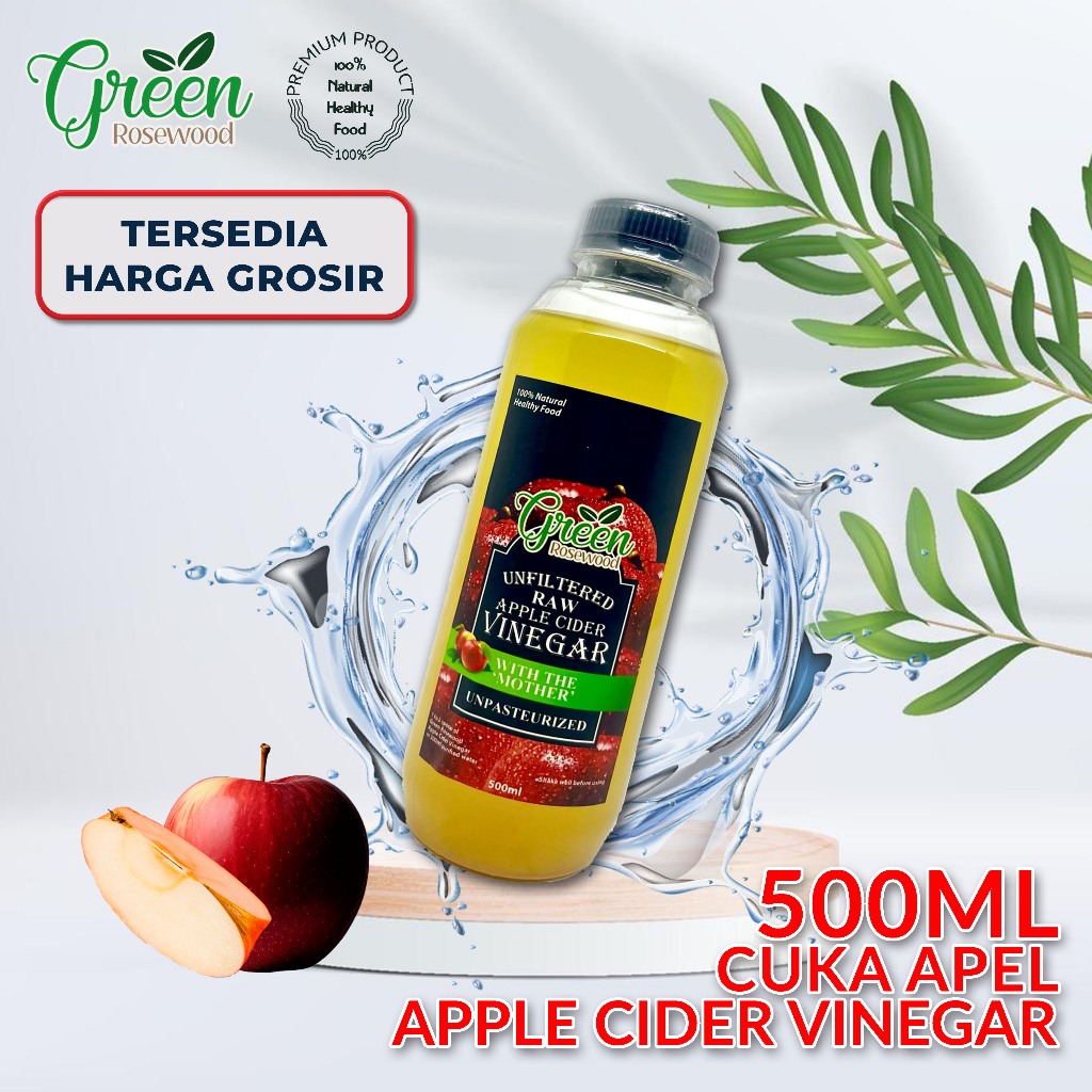 

CUKA APEL 500ML / CUKA APEL ORGANIC WITH MOTHER 500 ML/ PREMIUM APPLE CIDER VINEGAR WITH THE MOTHER (BOTOL PLASTIK)