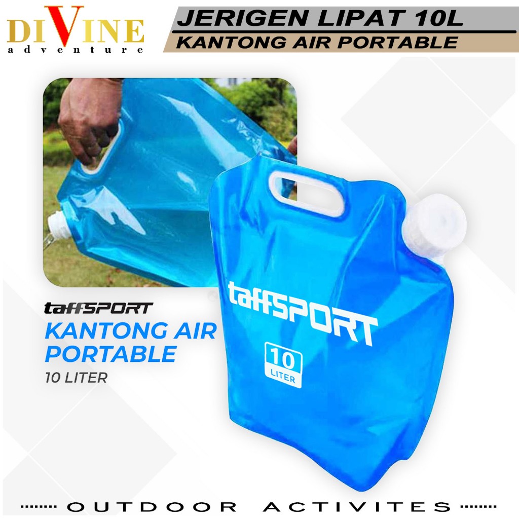 kantong air lipat 10 liter jerigen air camping outdoor murah jerigen lipat portable 10 L