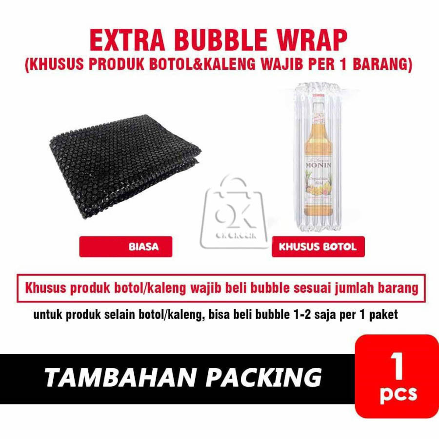 

Bubble Wrap Tambahan Packing (Khusus Produk Botol/Kaleng Wajib per 1 barang)