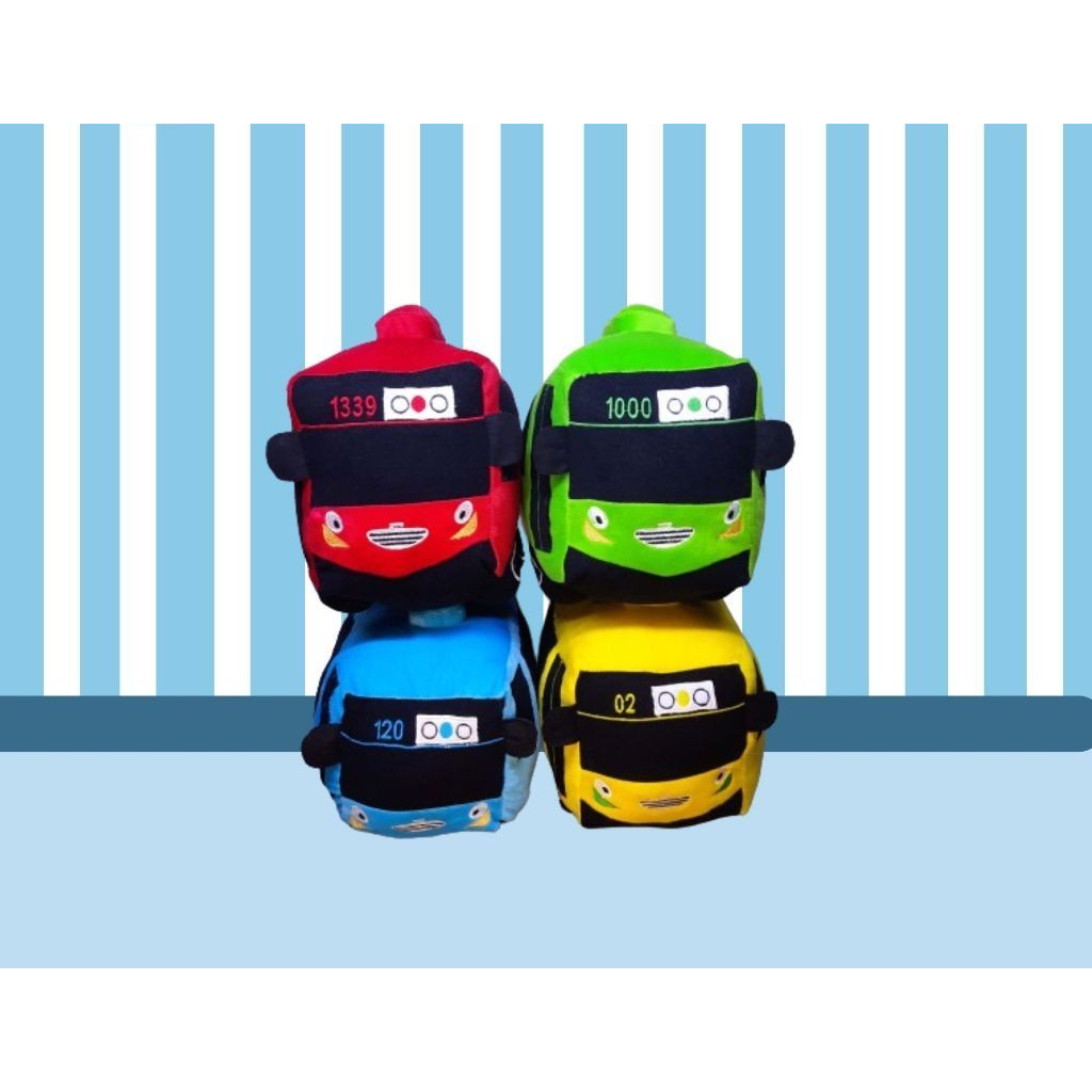 bonekaTayo Bus Bantal - Ukuran S, L Bahan Lembut Halus - Berlabel SNI