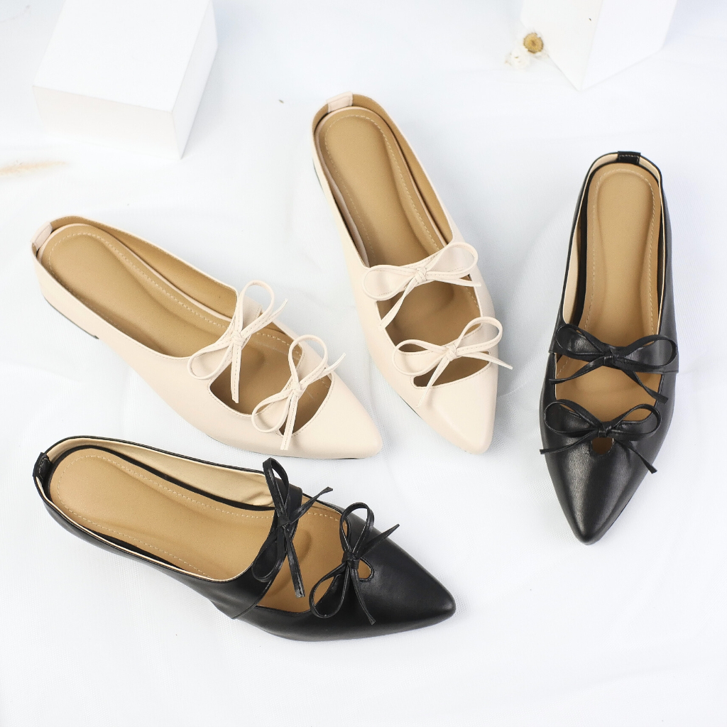 WONDER double pita heels wanita 3 cm maroon shoes Sendal Pesta Karet