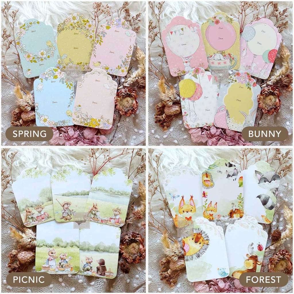 

25pcs Hang Tag Blank Hangtag Kids Polos Card Mini Kartu Ucapan ThankYou untuk Anak-Anak