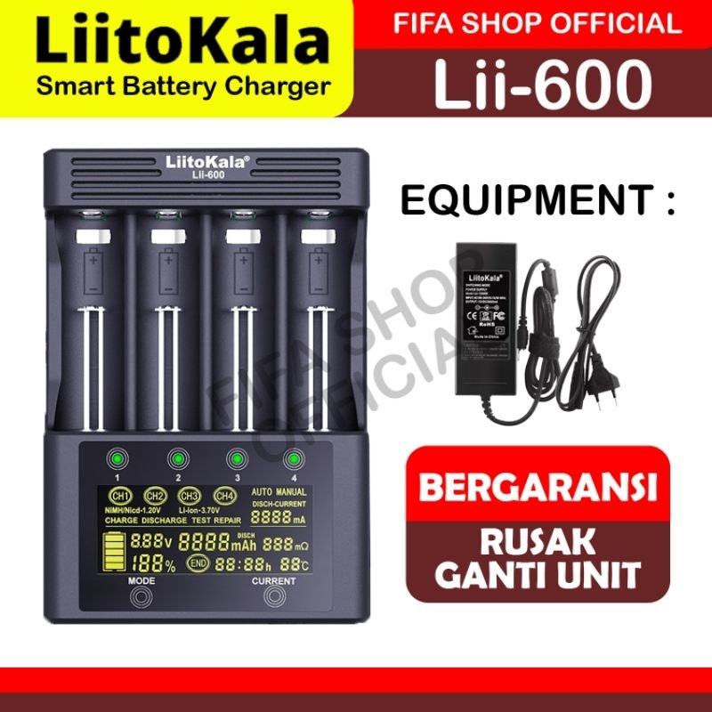 Mitsuyama_ Liitokala Lii 600 Charger Baterai Original / Charger Baterai Universal