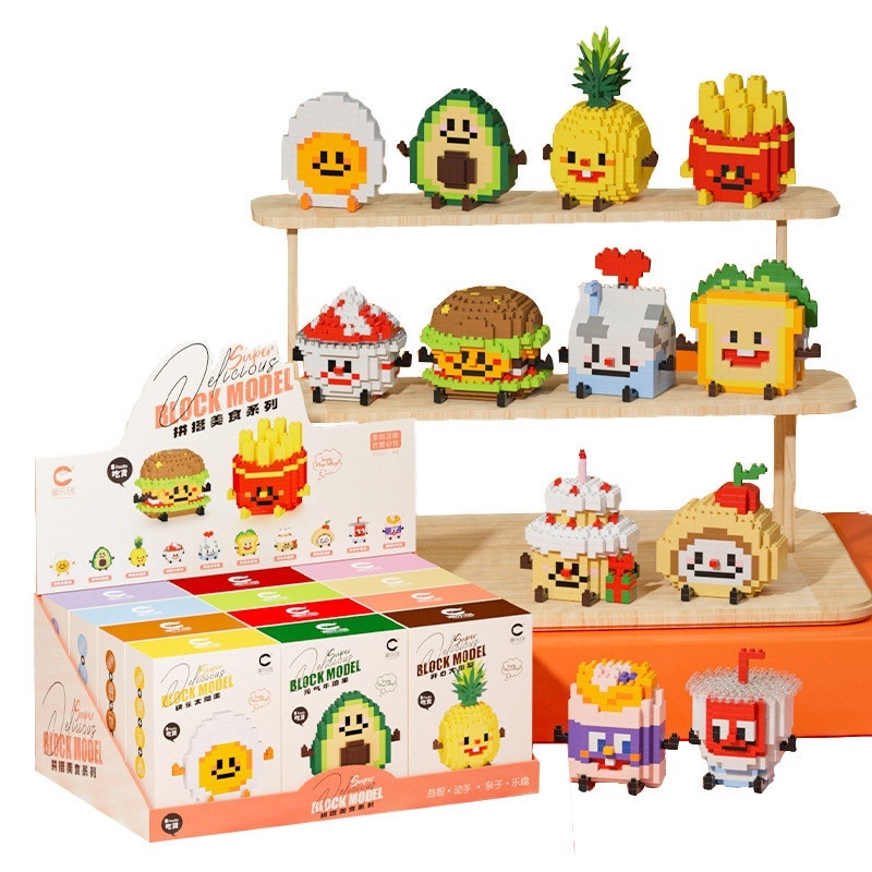 Blok Bangunan Buah Lego Mainan Karakter Blok Bangunan Nano Susun Diy Blok Bangunan Susun Pendidikan Anak