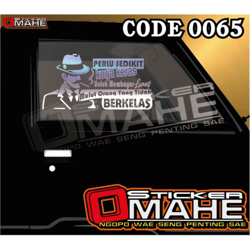 cuting sticker kata kata kaca samping mobil L300 pickup stiker kaca code 0065