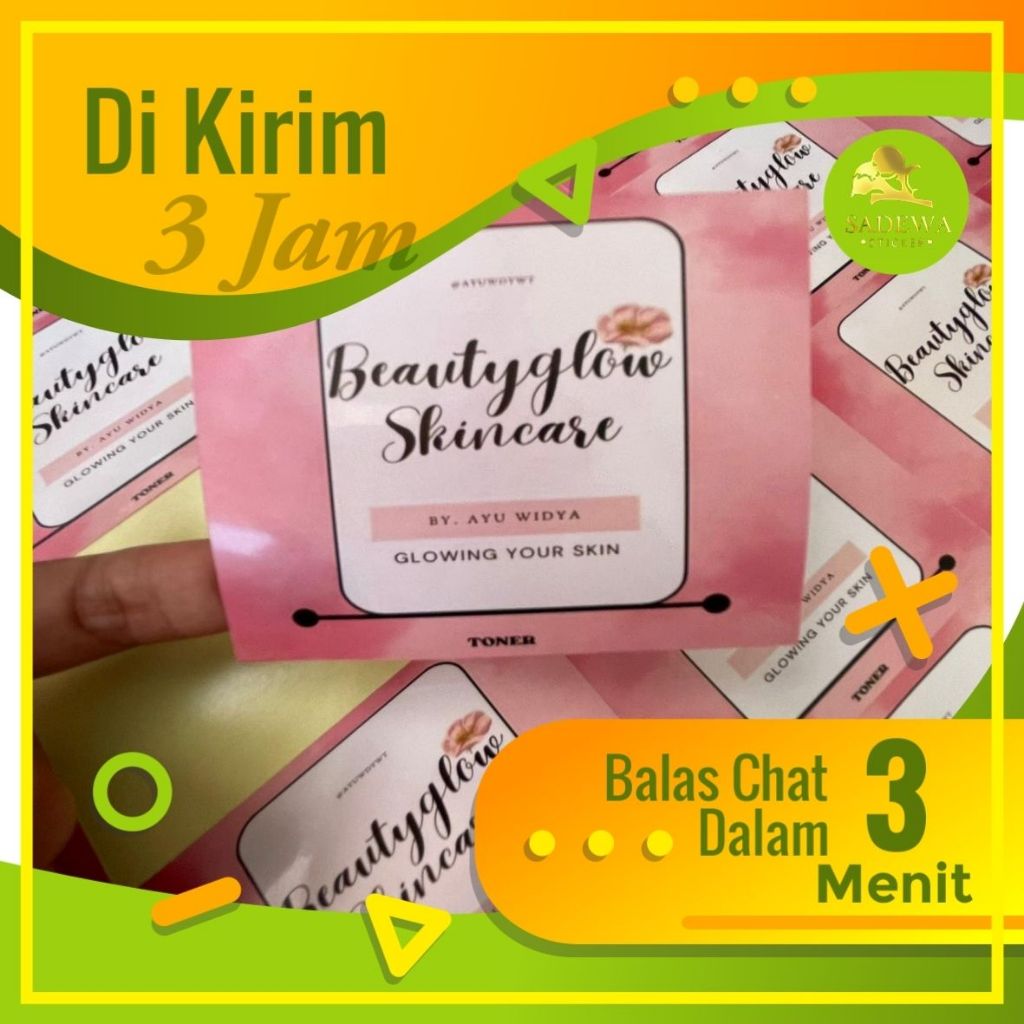 

SPC 12 8-15 Cetak Custom Sticker Label Stiker Logo Olshop Cutting Kotak