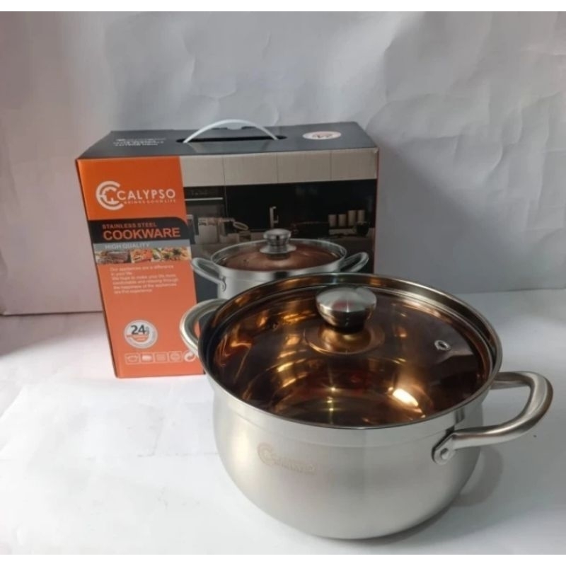 Panci Sup Calypso Tutup Kaca 24cm