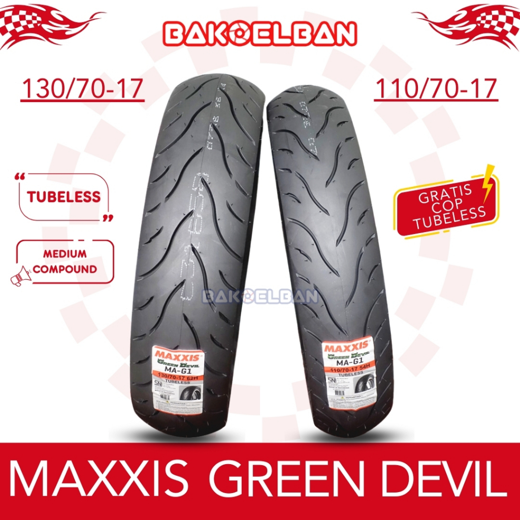 PAKET BAN MAXXIS GREEN DEVIL 110/70-17 & 130/70-17