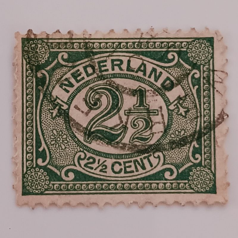 

(AA) Perangko Belanda 1899 Numeral 1899-1913 2½c Used