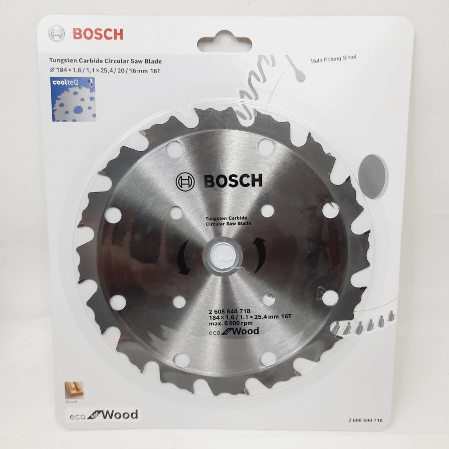 Saw Blade Mata Circular Saw TCT 7" 184 MM 16T BOSCH