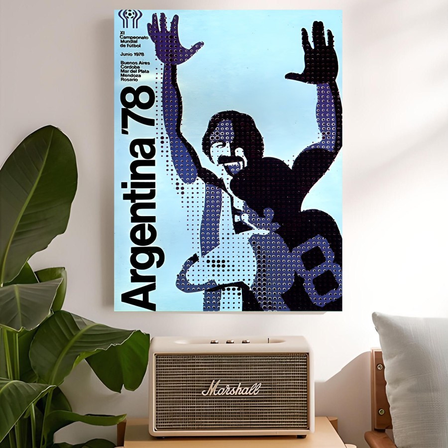 " World Cup 1978 - Argentina " Poster Kayu (30x22)